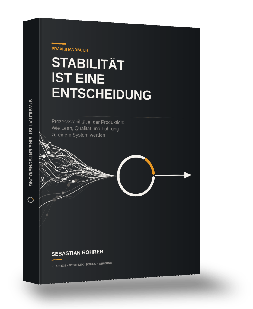 3D-Ansicht des Buches «Stabilität ist eine Entscheidung» von Sebastian Rohrer